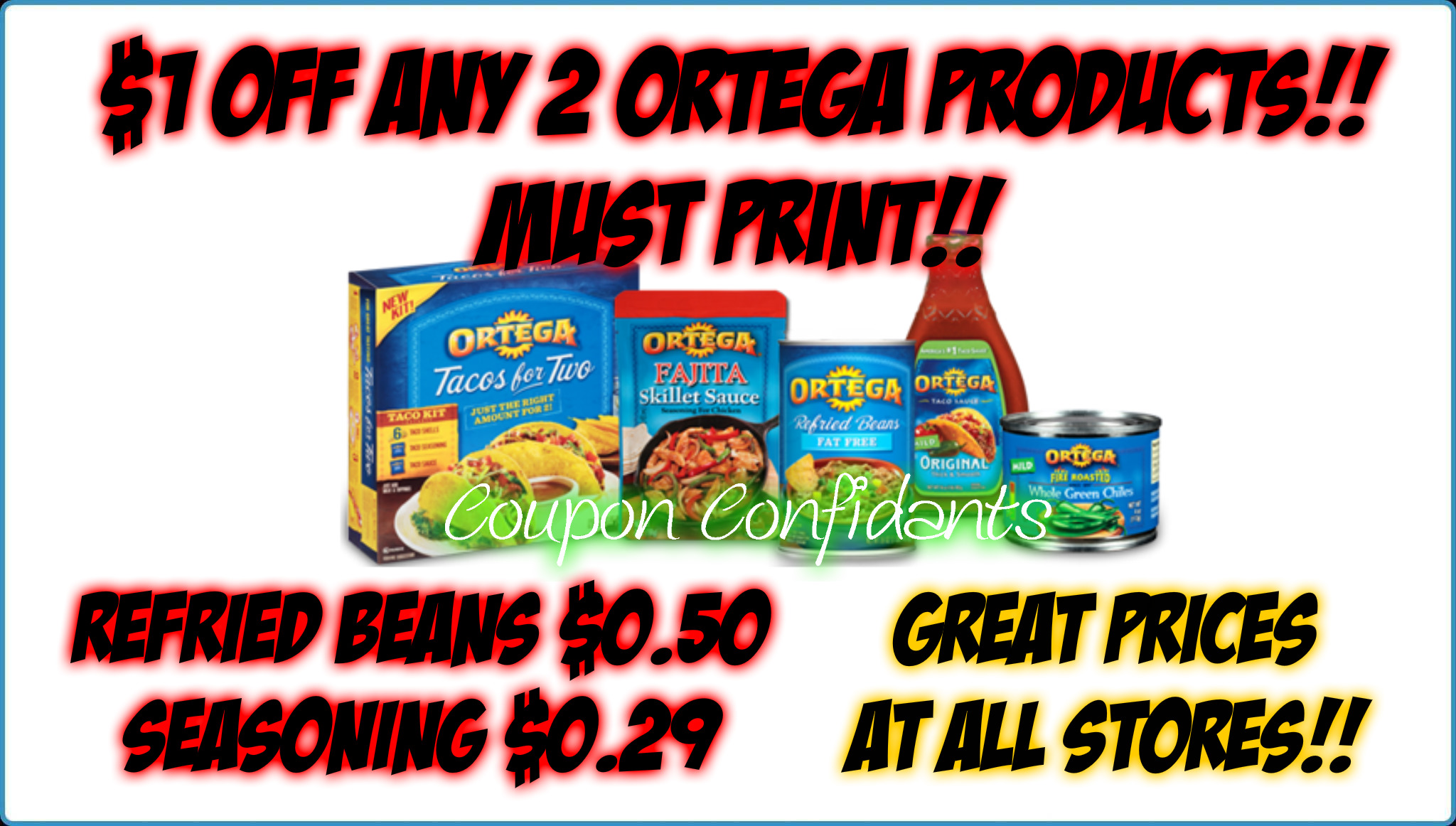 Ortega Seasoning for 18¢ at Walmart! ⋆ Coupon Confidants