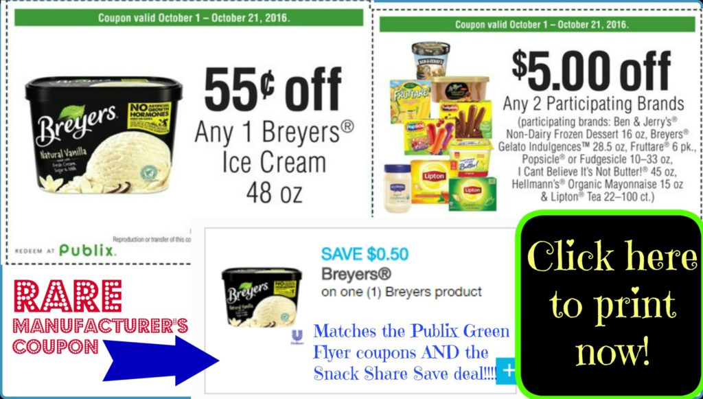 Super Rare Breyers Ice Cream Coupon~ CLICK HERE TO PRINT! ~ just in