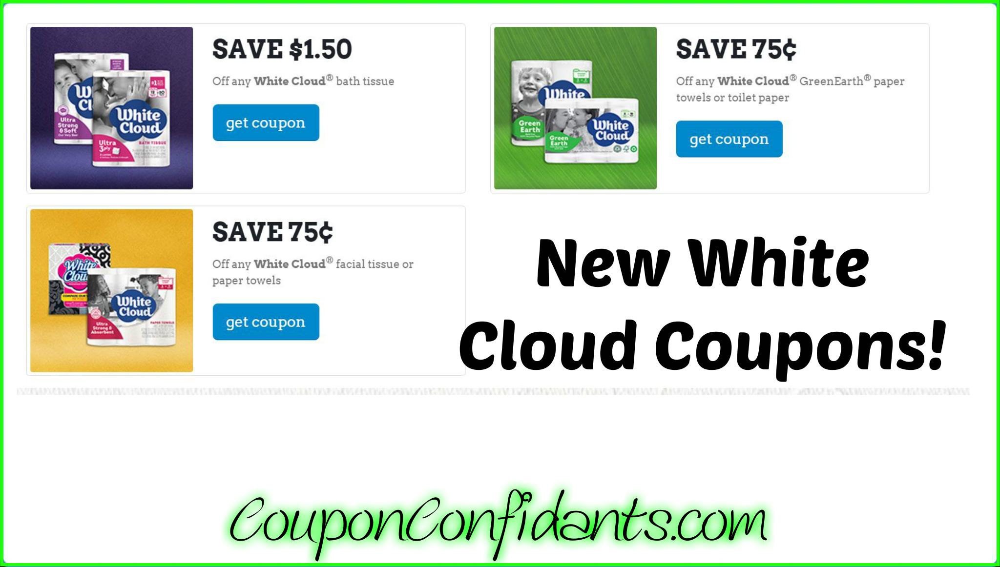 White Cloud Coupons!! NEW!! ⋆ Coupon Confidants