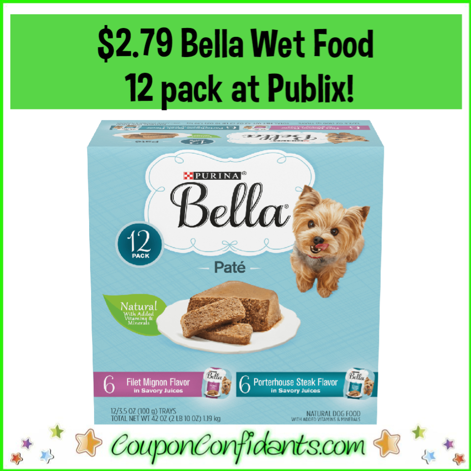 Bella Wet Dog Food 12 pack $2.79 at Publix! ⋆ Coupon ...